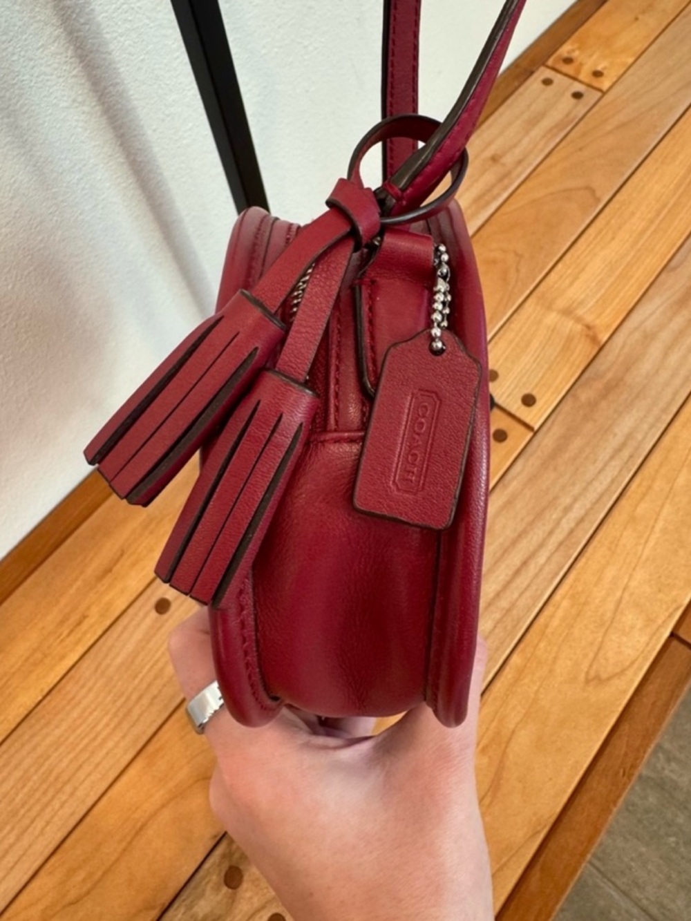 Coach Vintage Legacy Dark Red Canteen Crossbody Bag - Picture 6 of 10